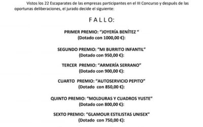 Joyería Benitez primer premio del III Concurso de Escaparates de Navidad
