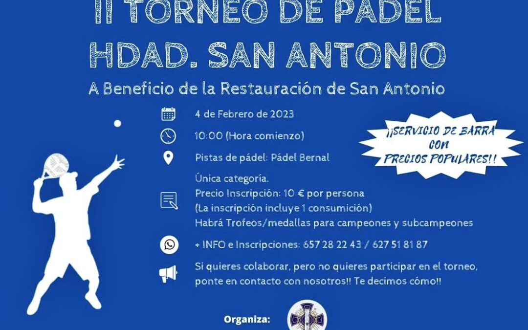 Pádel a beneficio de San Antonio