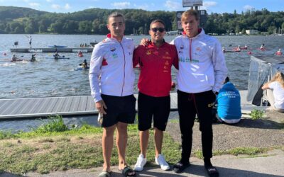 Víctor Mateos, José Luis Aguilar y Javier Jesús Saborido, consiguen el oro con la Selección Española Sub-21 de Kayak-Polo en el Campeonato Europeo celebrado en Alemania