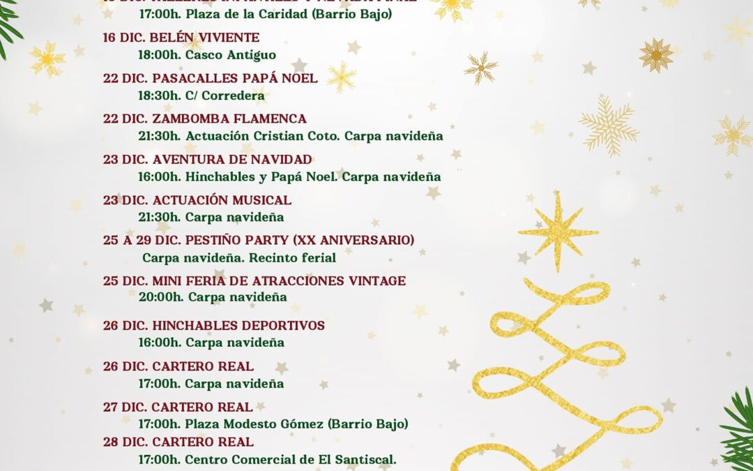 Fiestas presenta las actividades navideñas