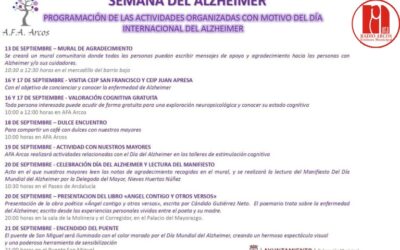 AFA Arcos organiza la “Semana del Alzheimer”