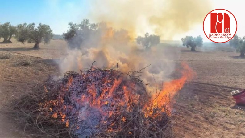 Barriadas Rurales informa del comienzo del periodo de peligro más bajo para la quema de restos vegetales
