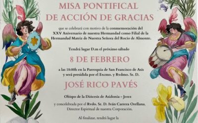 La Hermandad del Rocío de Arcos se prepara para la salida en procesión de Ntra. Sra. del Rocío por las calles de la localidad