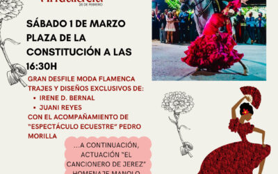 La localidad de El Bosque celebra el Día de Andalucía con un gran desfile de moda flamenca, donde las diseñadoras arcenses Irene D. Bernal y Juani Reyes presentarán sus últimas colecciones en trajes de flamenca