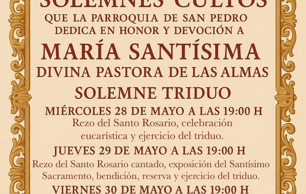 La Divina Pastora se prepara para sus Solemnes Cultos