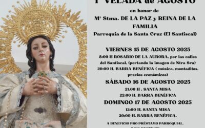 La parroquia de la Santa Cruz celebra este fin de semana la I Velada en honor a Mª Stma. de la Paz y Reina de la Familia