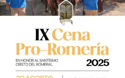 La Asociación del Stmo. Cristo del Romeral celebra el 30 agosto su tradicional Cena Pro-Romería, la antesala a una tradición en Arcos, la romería al Stmo. Cristo del Romeral, 13 y 14 de septiembre