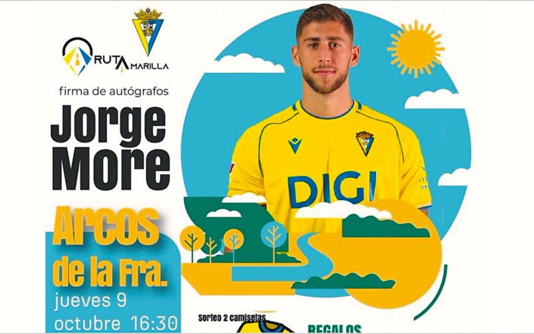 Jorge More, jugador del Cádiz C.F., firmará autógrafos este jueves en el Paseo de Andalucía