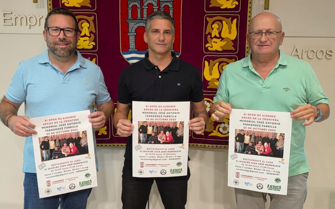 El XI Open de Ajedrez de Arcos de la Frontera se celebrará el sábado 25 de octubre